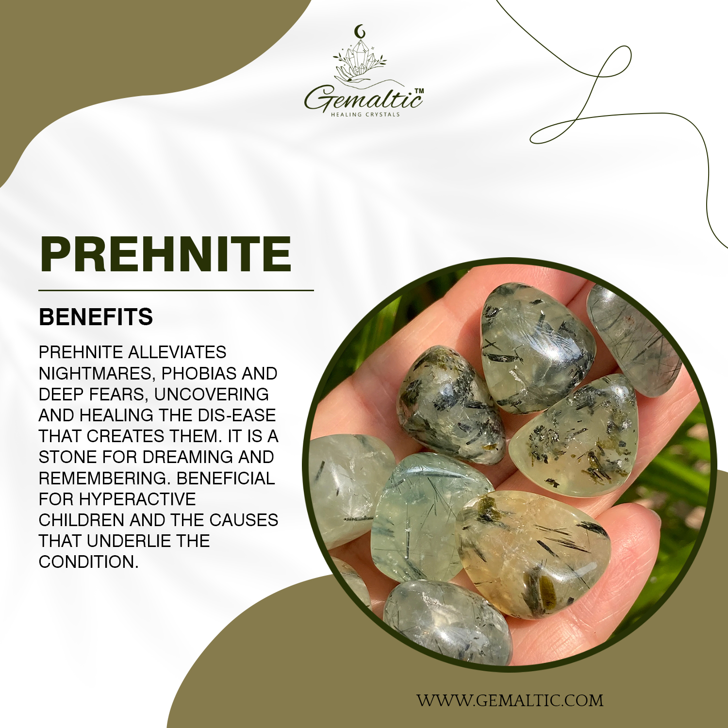 Prehnite Prehnite Raw Stone