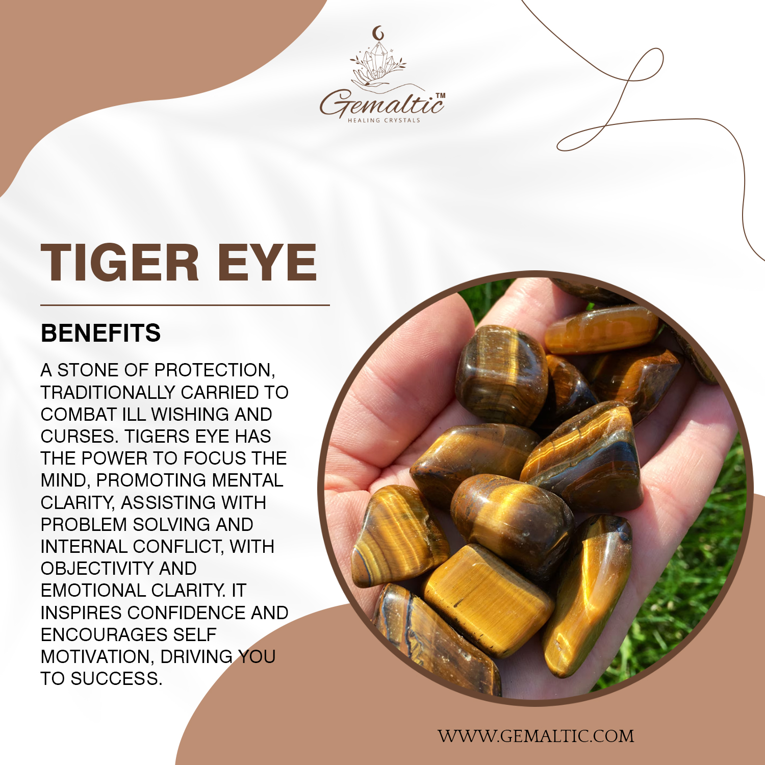 Tiger-Eye Tiger Eye Tumbled Stone