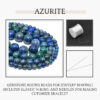 Info-Gemaltic Azurite Natural AAA Beads