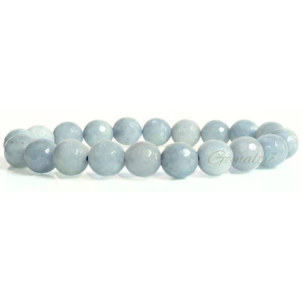 Aquamarine Faceted Beads Bracelet