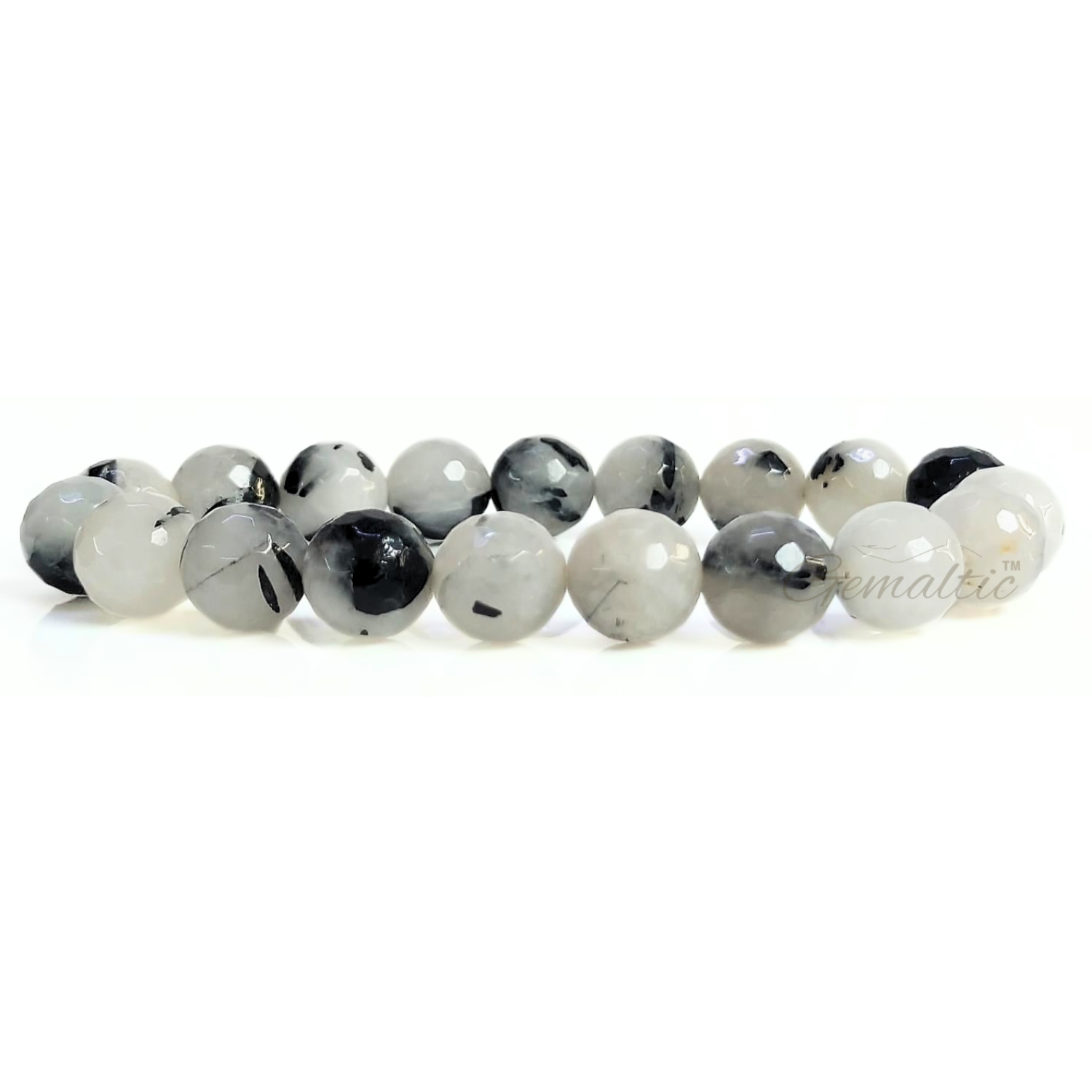 10MM Rutile Faceted Beads Bracelet