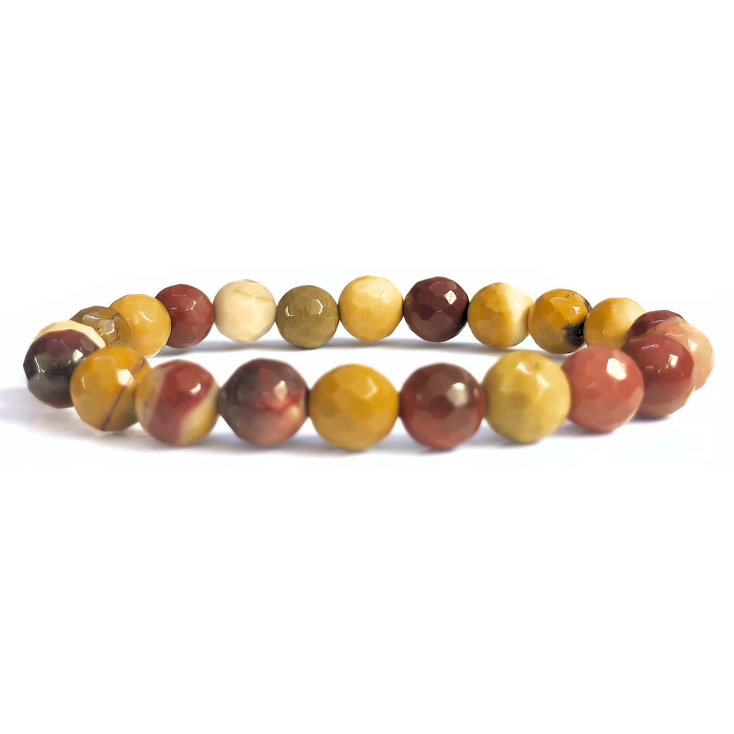 8MM Mookaite Faceted Beads Bracelet