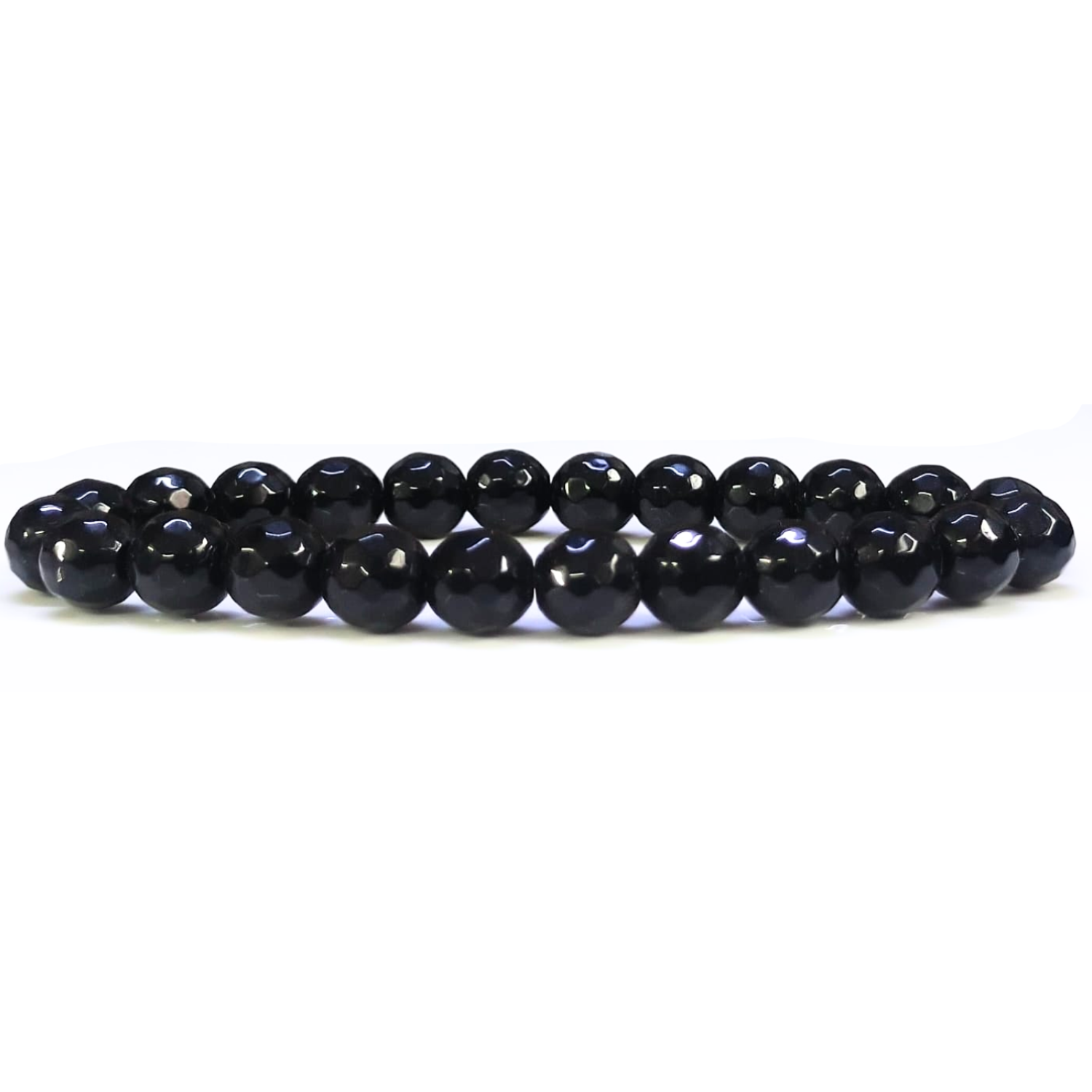 Black Obsidian Faceted Beads Bracelet