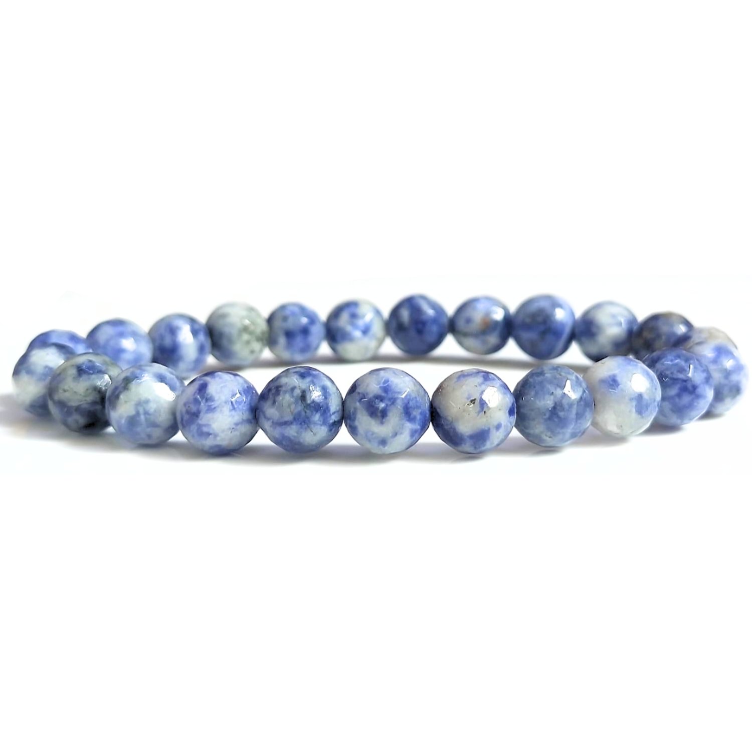 8MM Sodalite Faceted Beads Bracelet