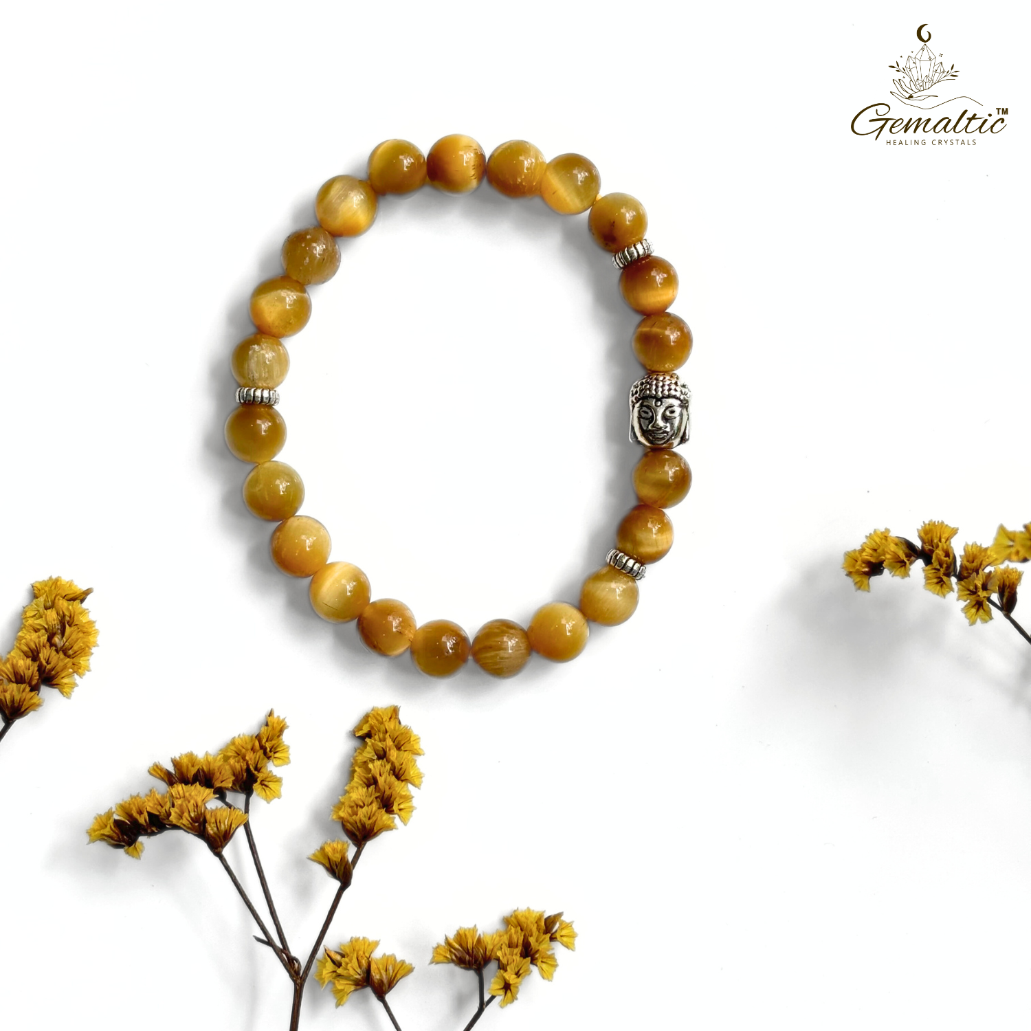 Gold Tiger Eye Gold Tiger Eye With Buddha Head 8MM