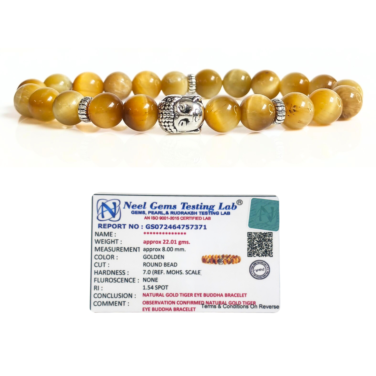 Gold Tiger Eye Gold Tiger Eye With Buddha Head 8MM