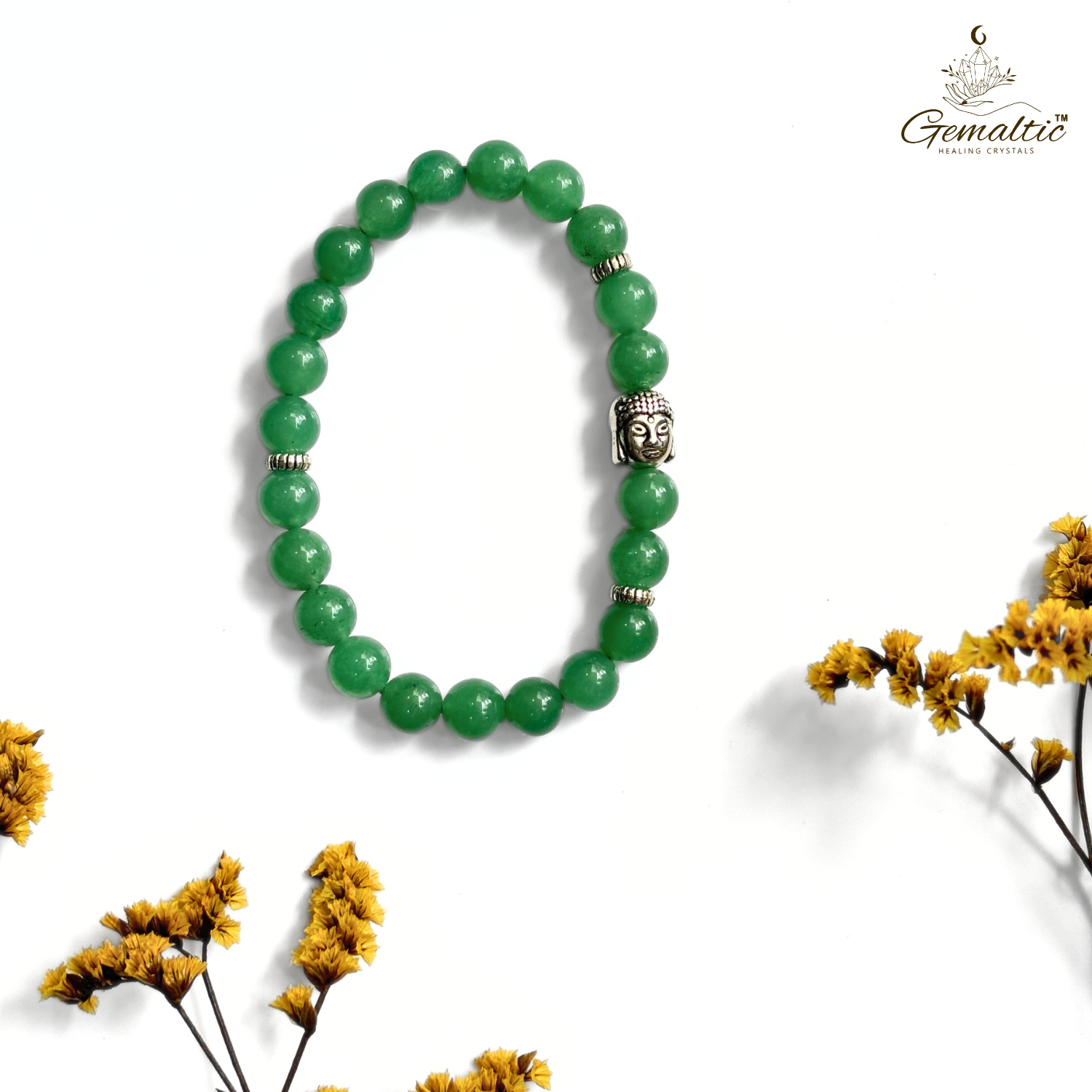 Green Aventurine With Buddha Head 8MM Bracelet - Image 3