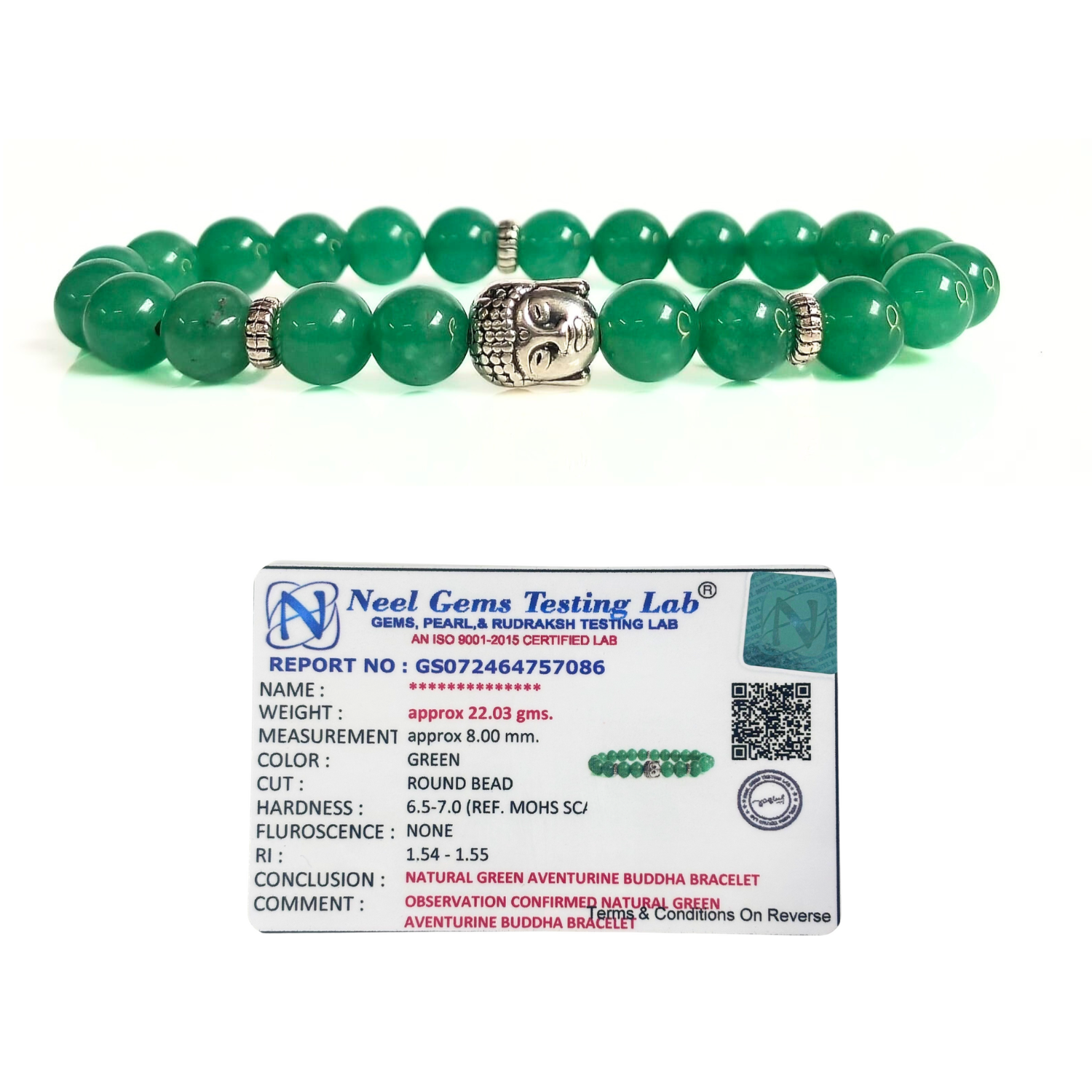 Green Aventurine With Buddha Head 8MM Bracelet - Image 2
