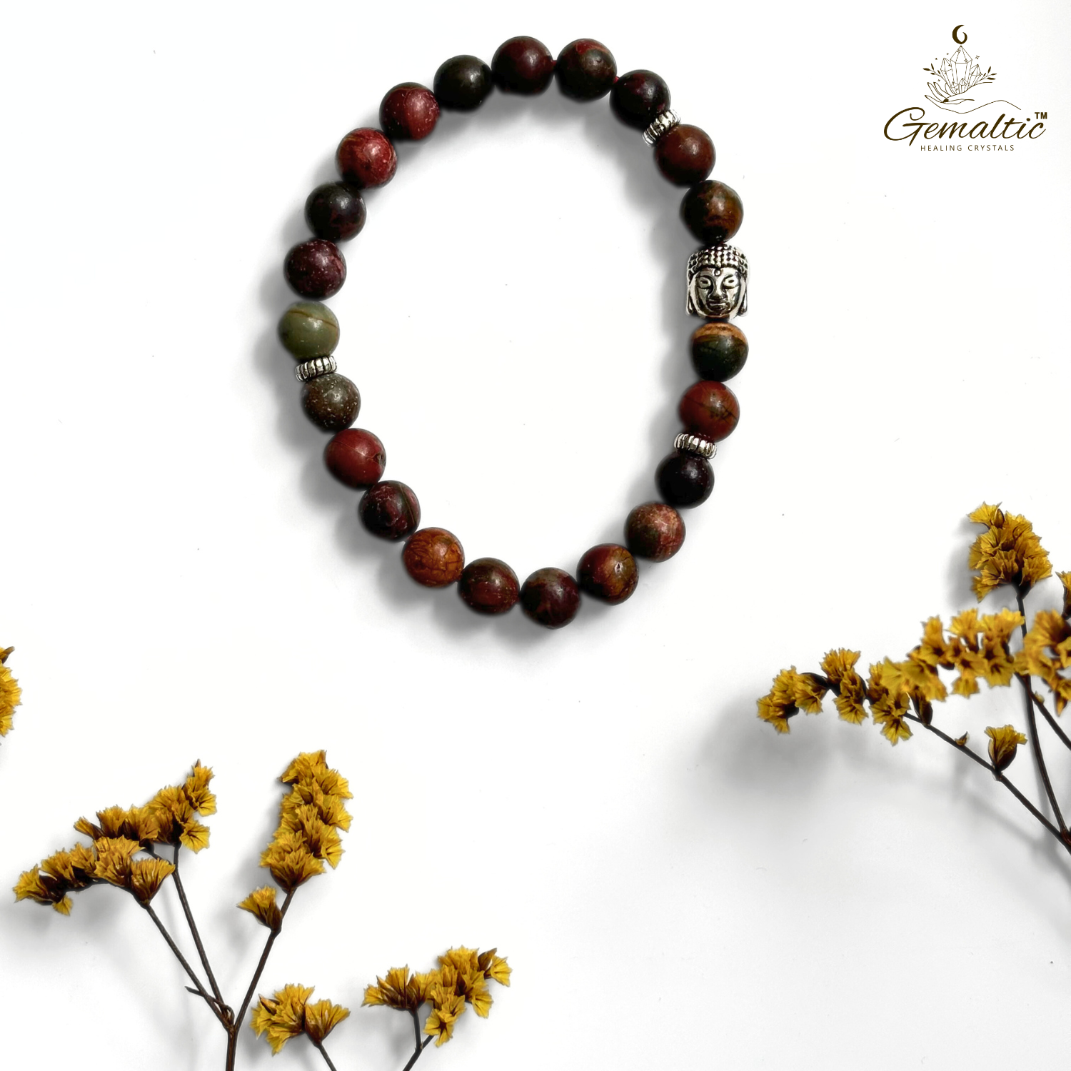 Multi Picasso Multi Picasso With Buddha Head 8MM Bracelet