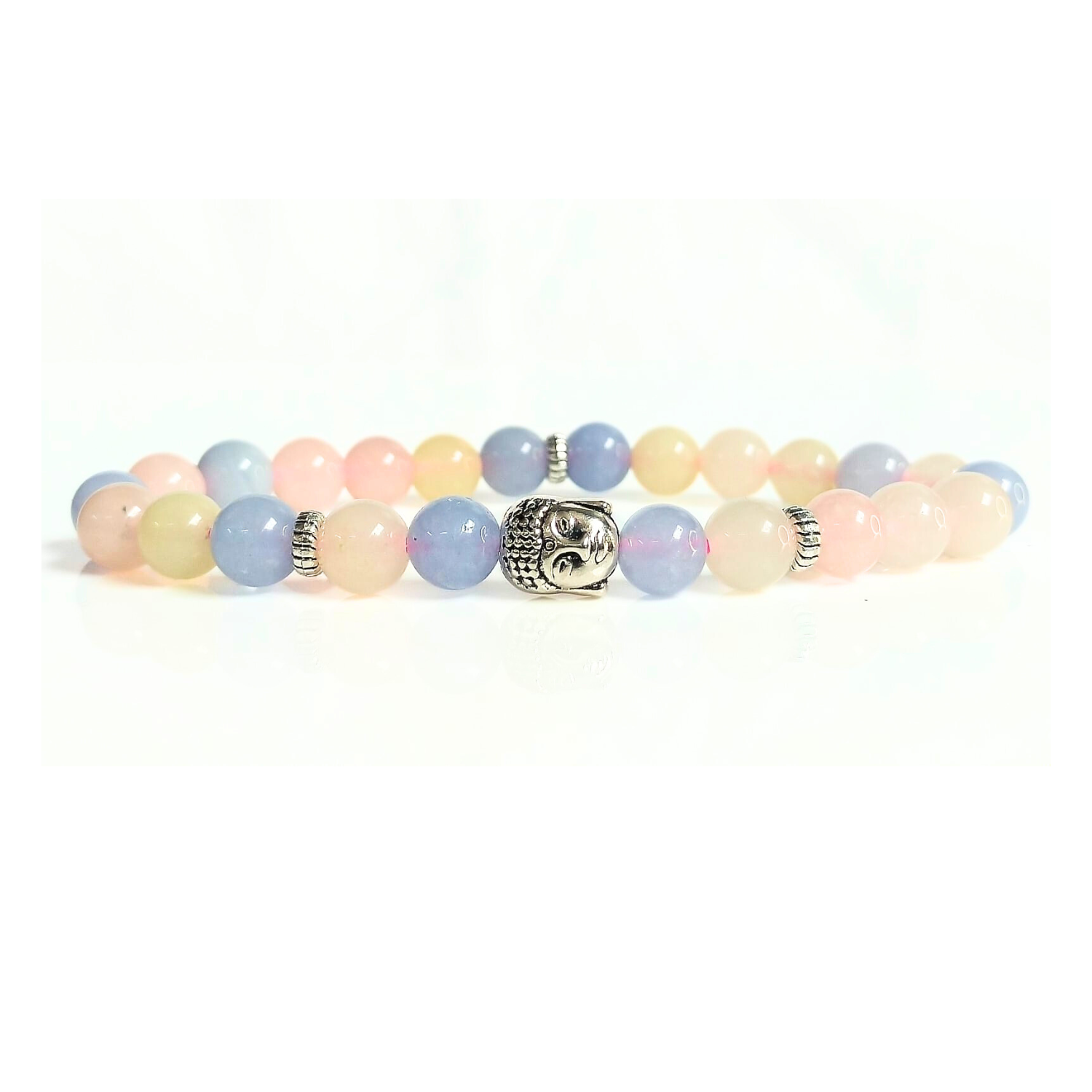 moganite berry Morganite Beryl With Buddha Head 8MM Bracelet