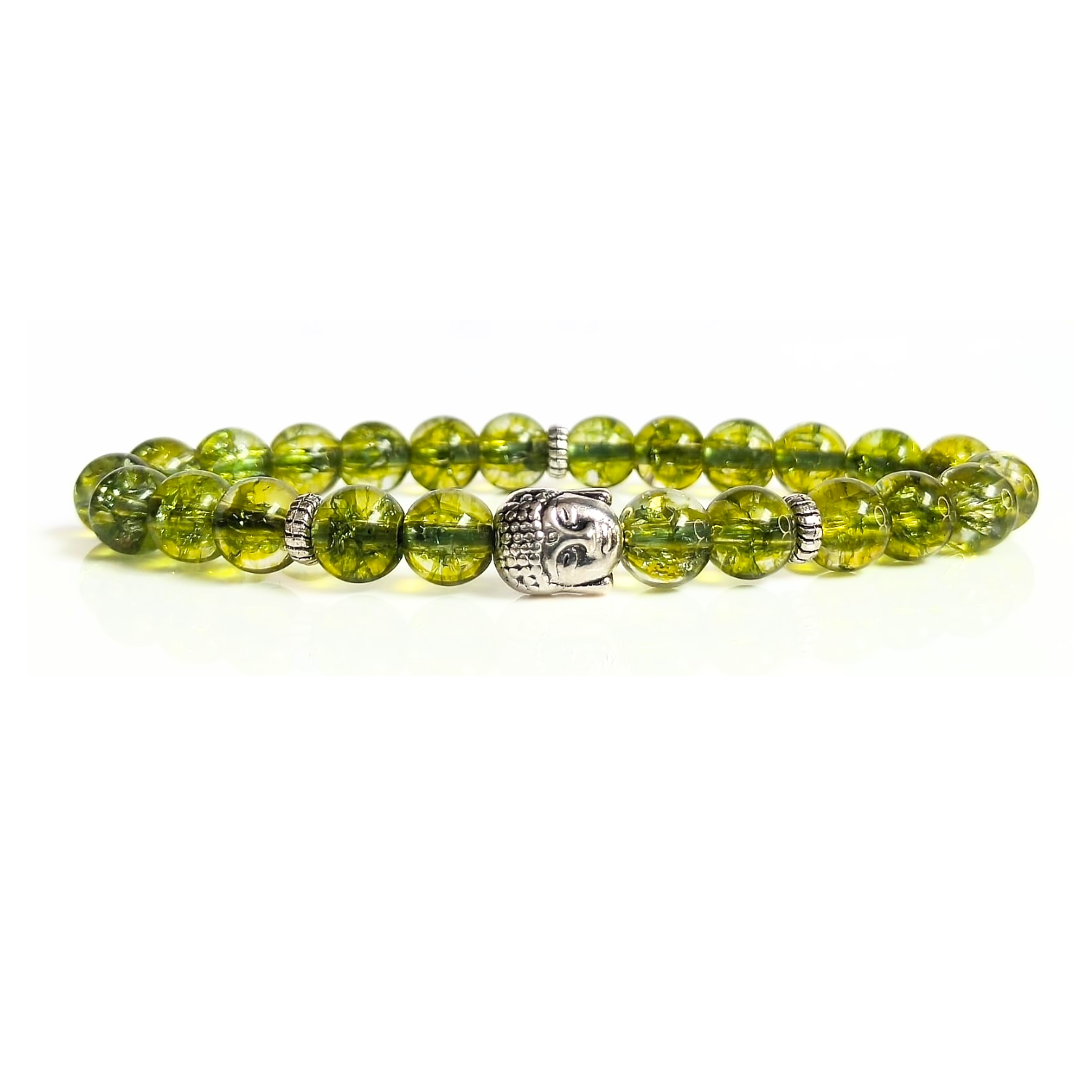 peridot Peridot With Buddha Head 8MM Bracelet