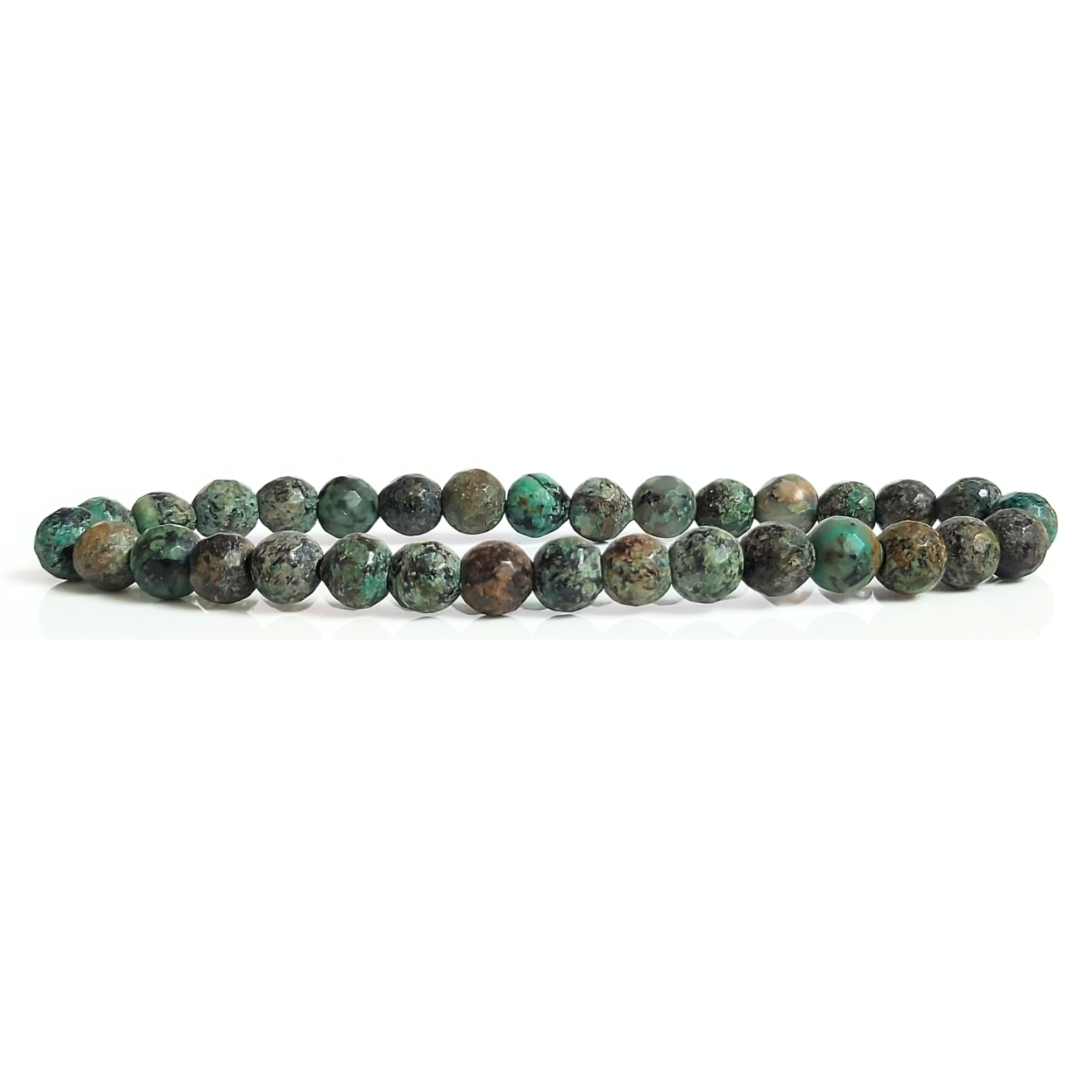 6MM African Turquoise Faceted Beads Bracelet