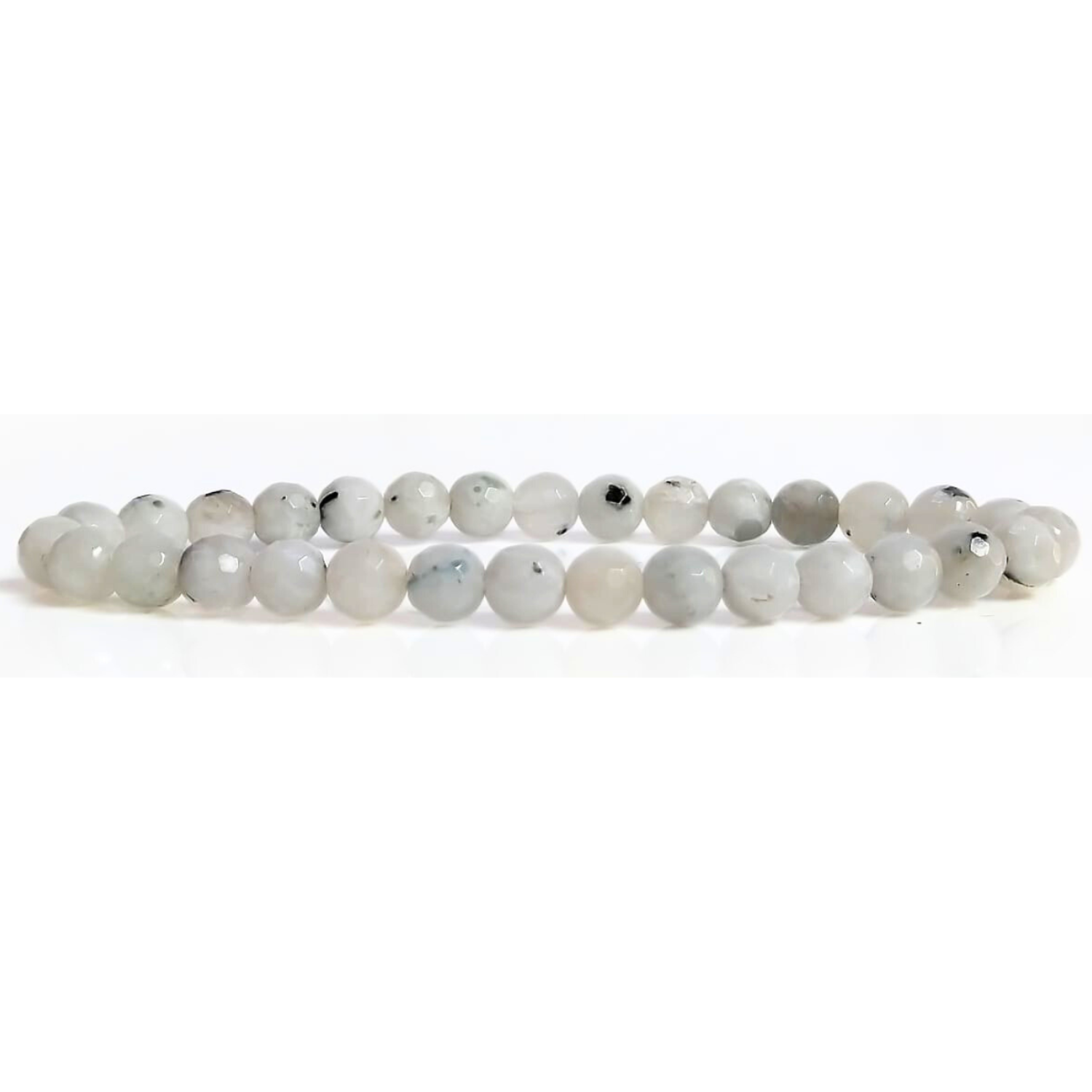 6MM Rainbow Moonstone Faceted Beads Bracelet