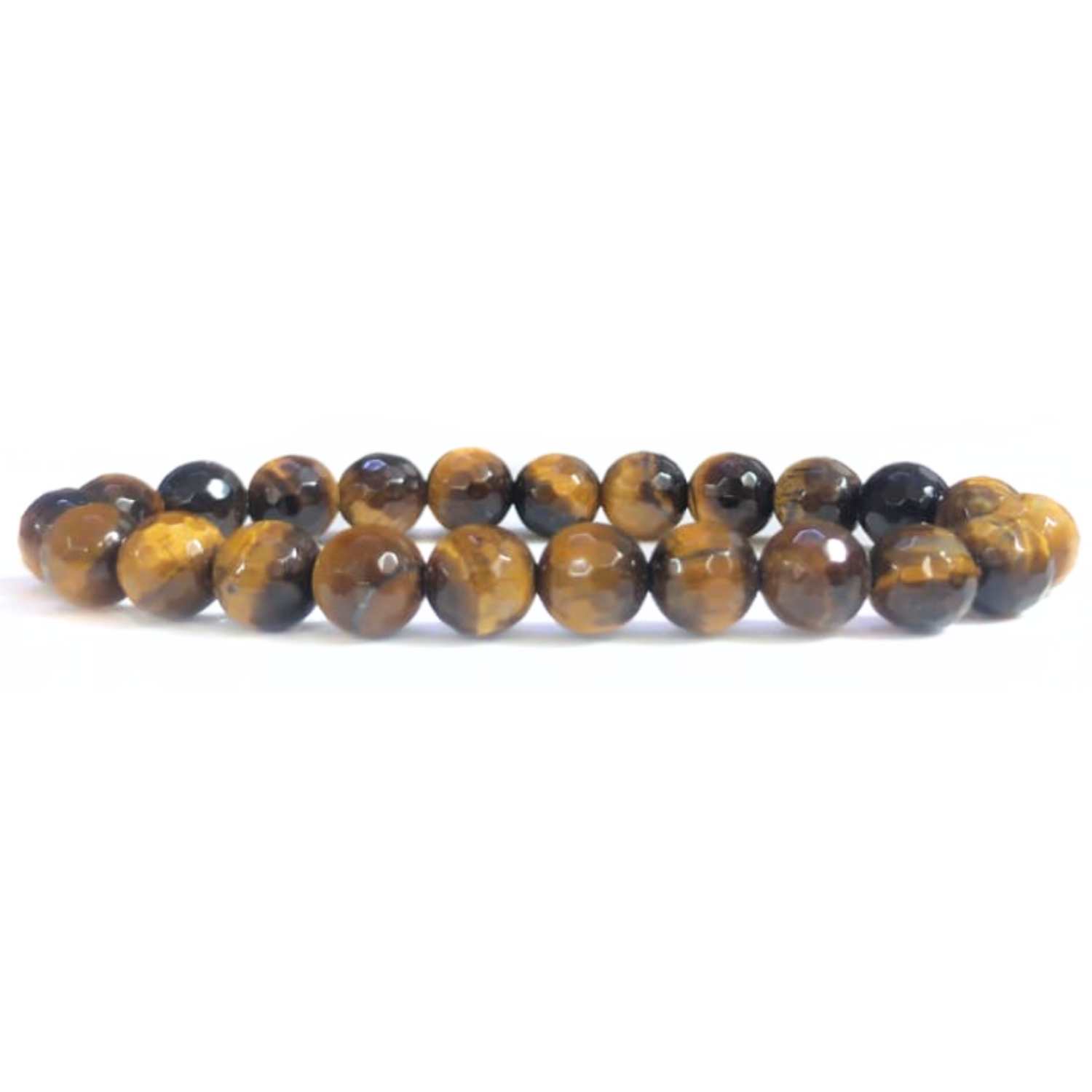 8MM Tiger Eye Faceted Beads Bracelet