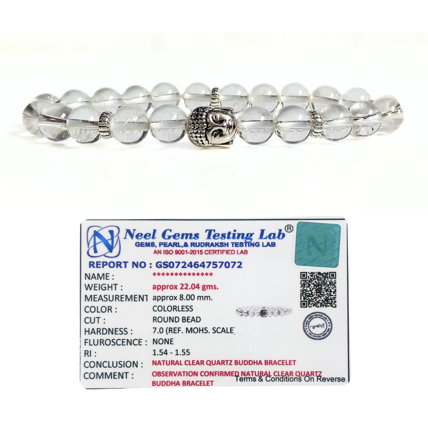 Clear Quartz Clear Quartz With Buddha Head 8MM