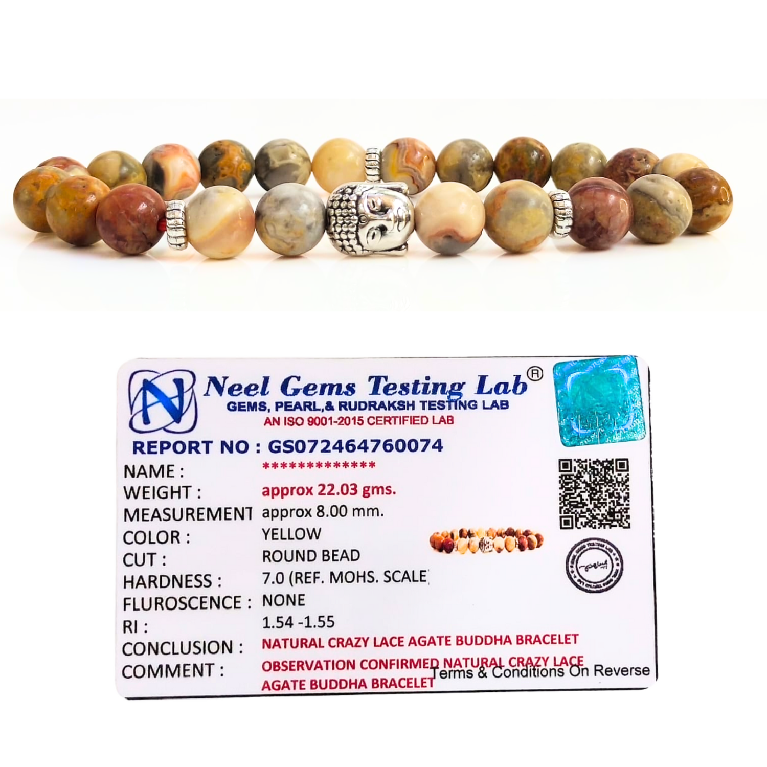 Crazy Lace Agate Crazy Lace Agate With Buddha Head 8MM