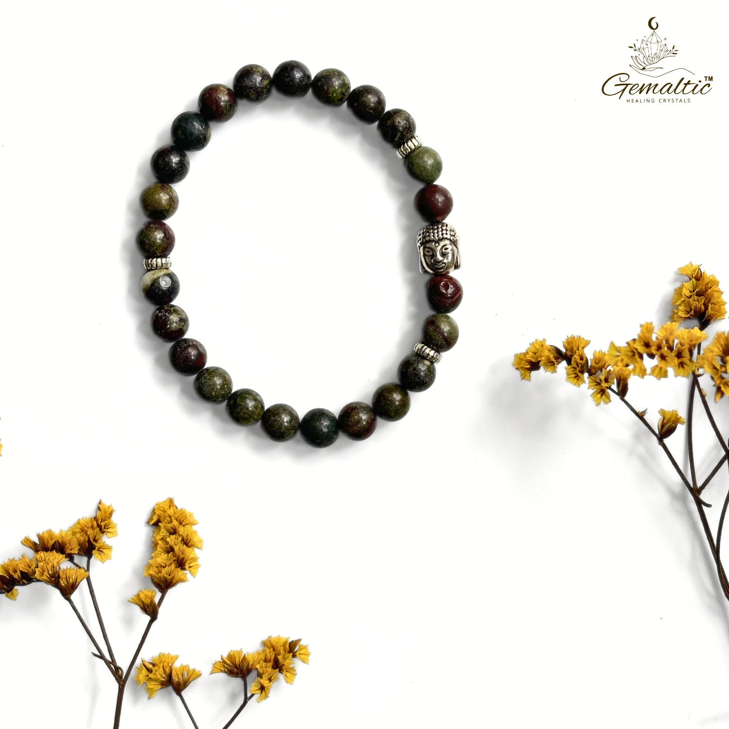 Dragon Bloodstone Dragon Bloodstone With Buddha Head 8MM