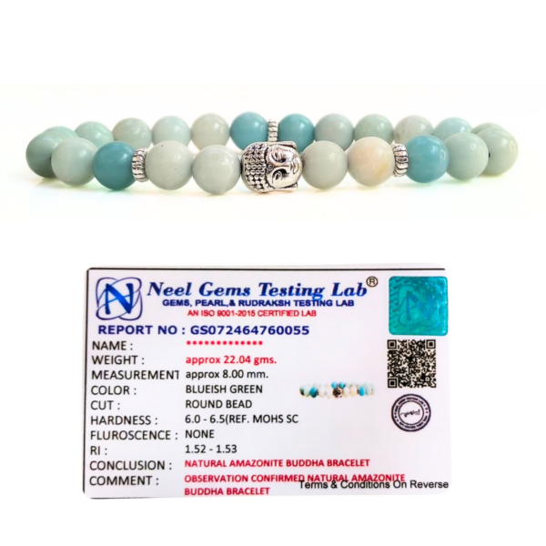 Green Amazonite With Buddha Head 8MM Bracelet