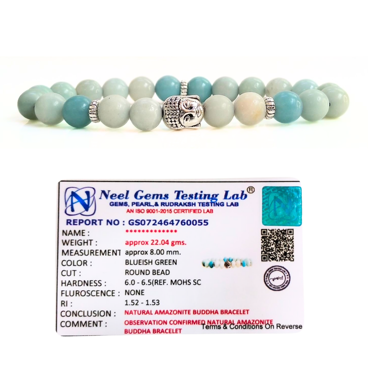 Green Amazonite Green Amazonite With Buddha Head 8MM Bracelet