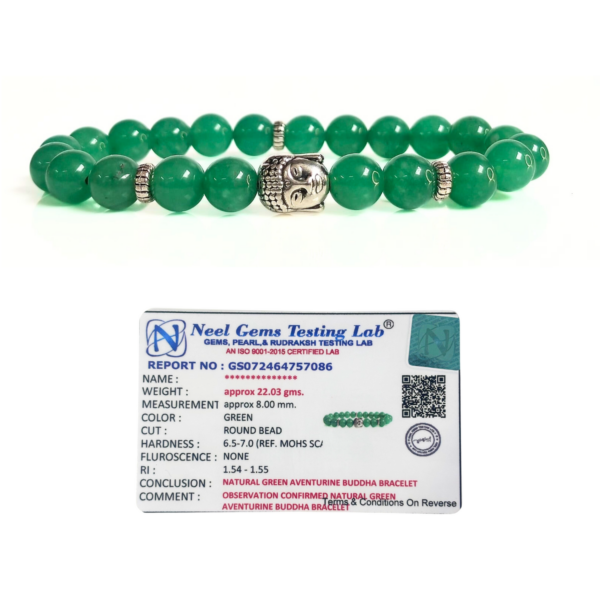 Green Aventurine With Buddha Head 8MM Bracelet