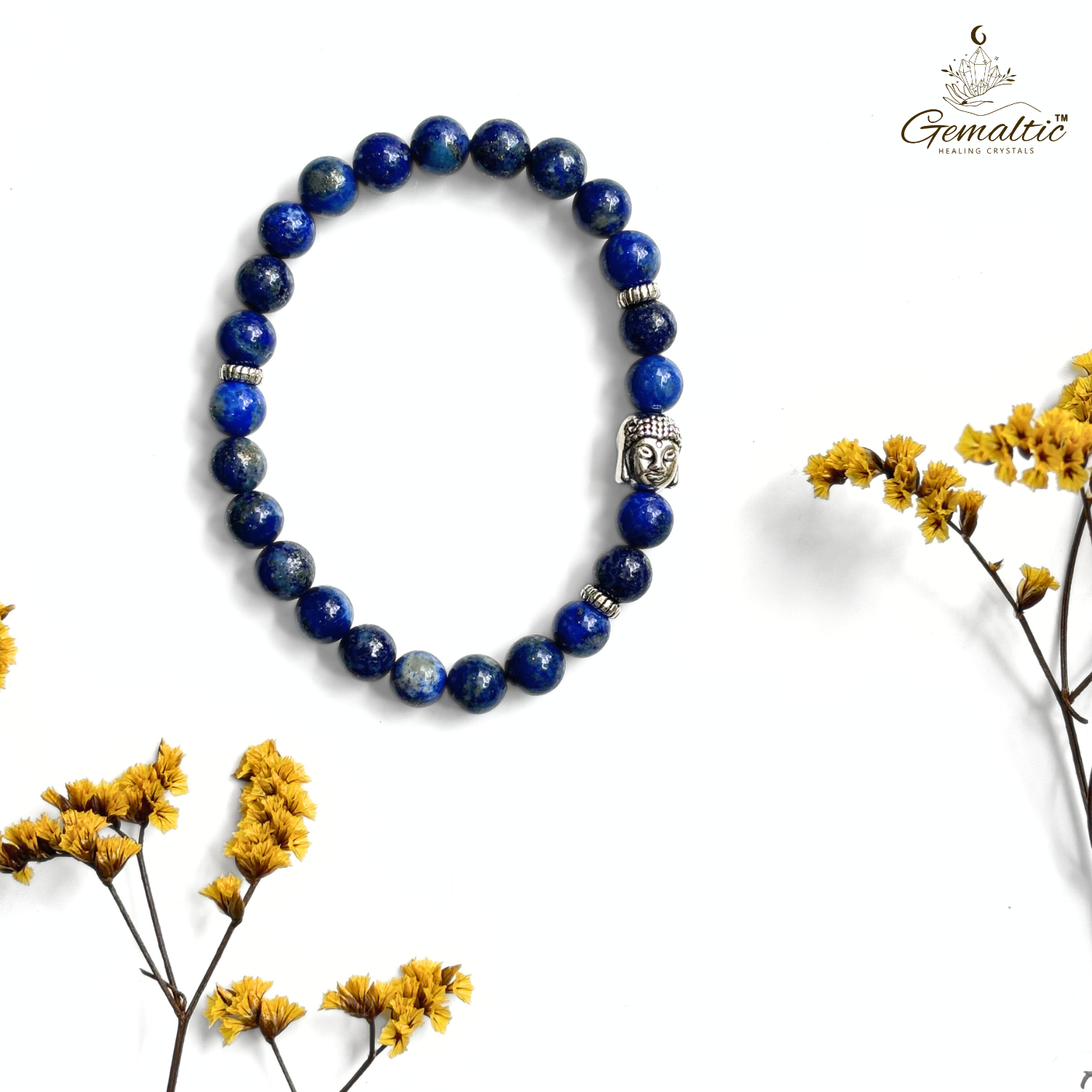 Lapis Lazuli Lapis Lazuli With Buddha Head 8MM Bracelet