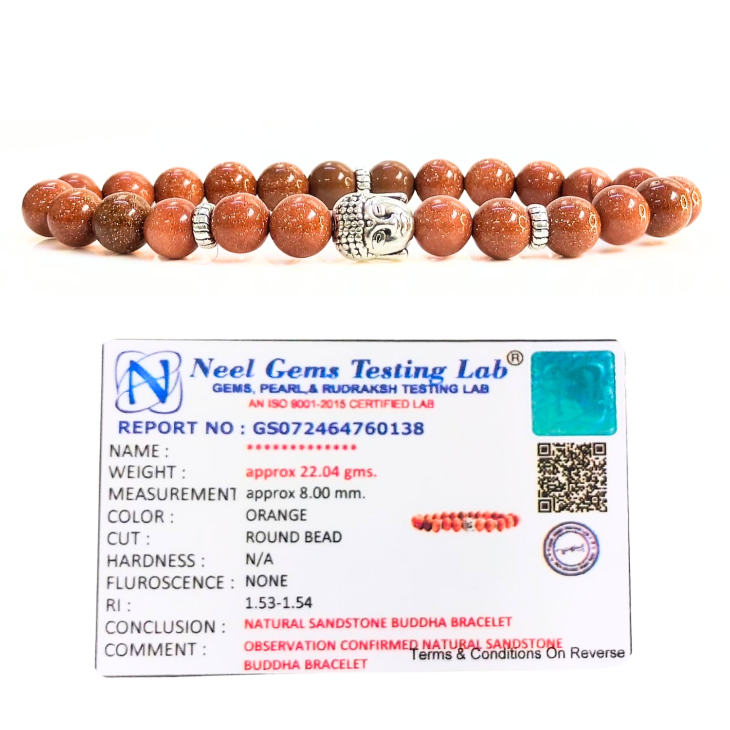 Sandstone With Buddha Head 8MM Bracelet