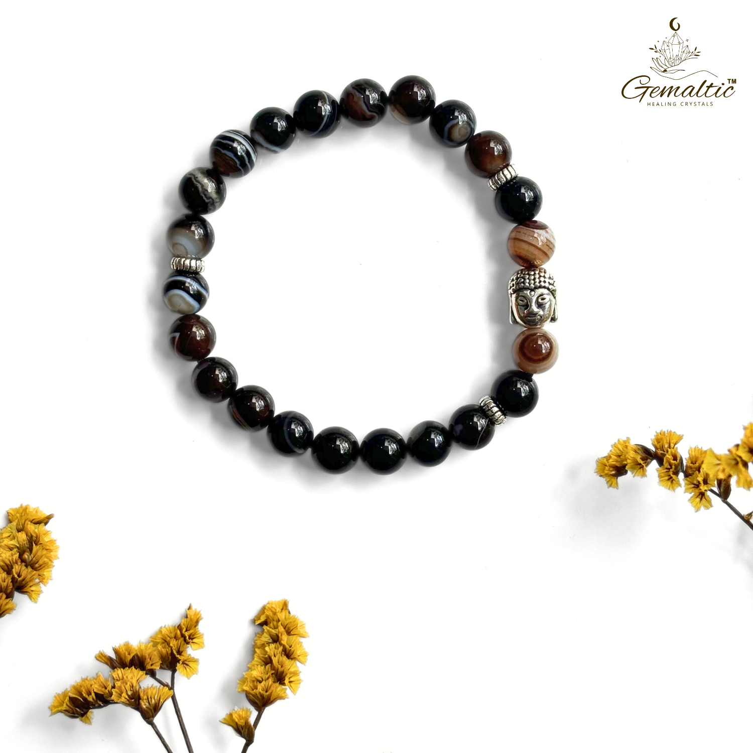 Sulemani Hakik Sulemani Hakik With Buddha Head 8MM Bracelet