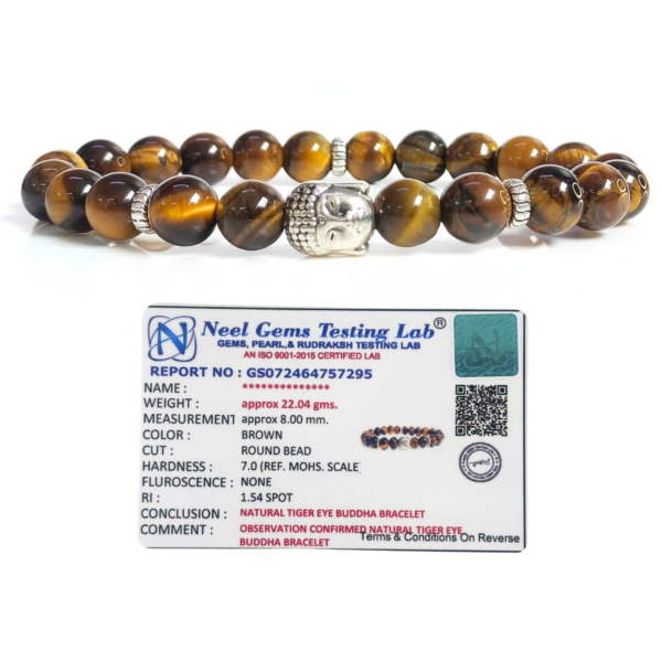 Tiger Eye With Buddha Head 8MM Bracelet