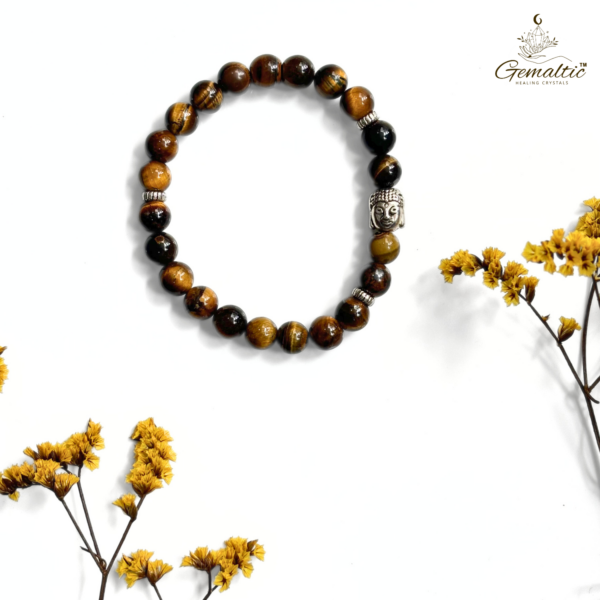 Tiger Eye With Buddha Head 8MM Bracelet