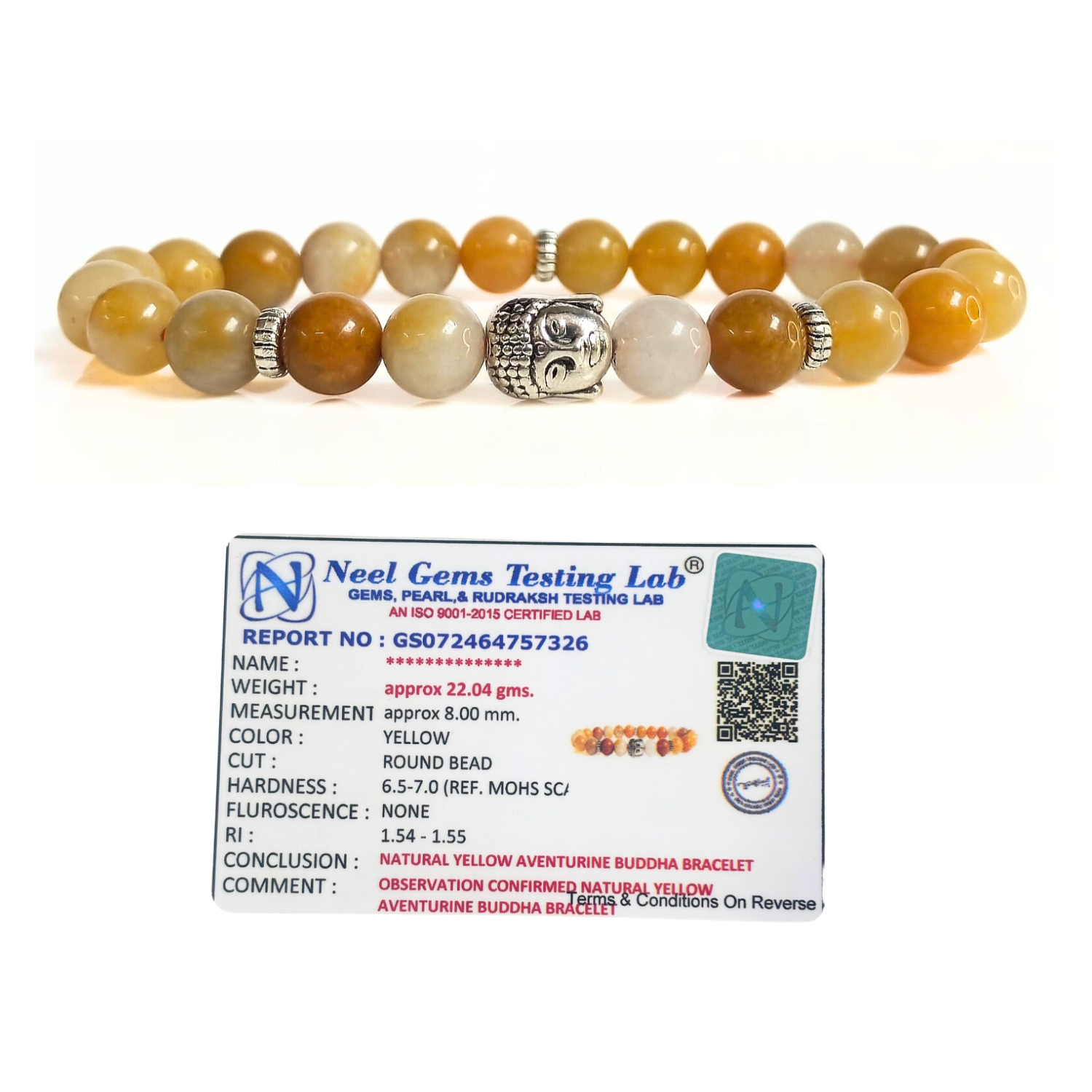 Yellow Aventurine Yellow Aventurine With Buddha Head 8MM Bracelet