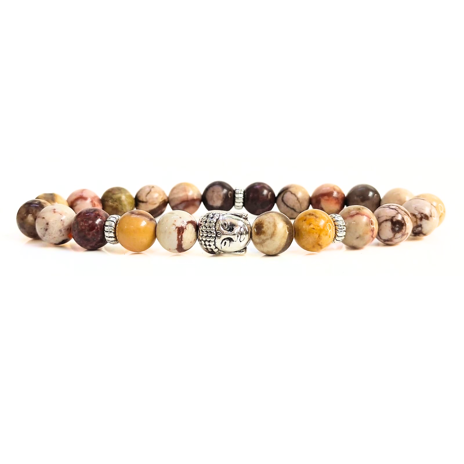 african zebra jasper African Zebra Jasper Bracelet With Buddha Head 8MM