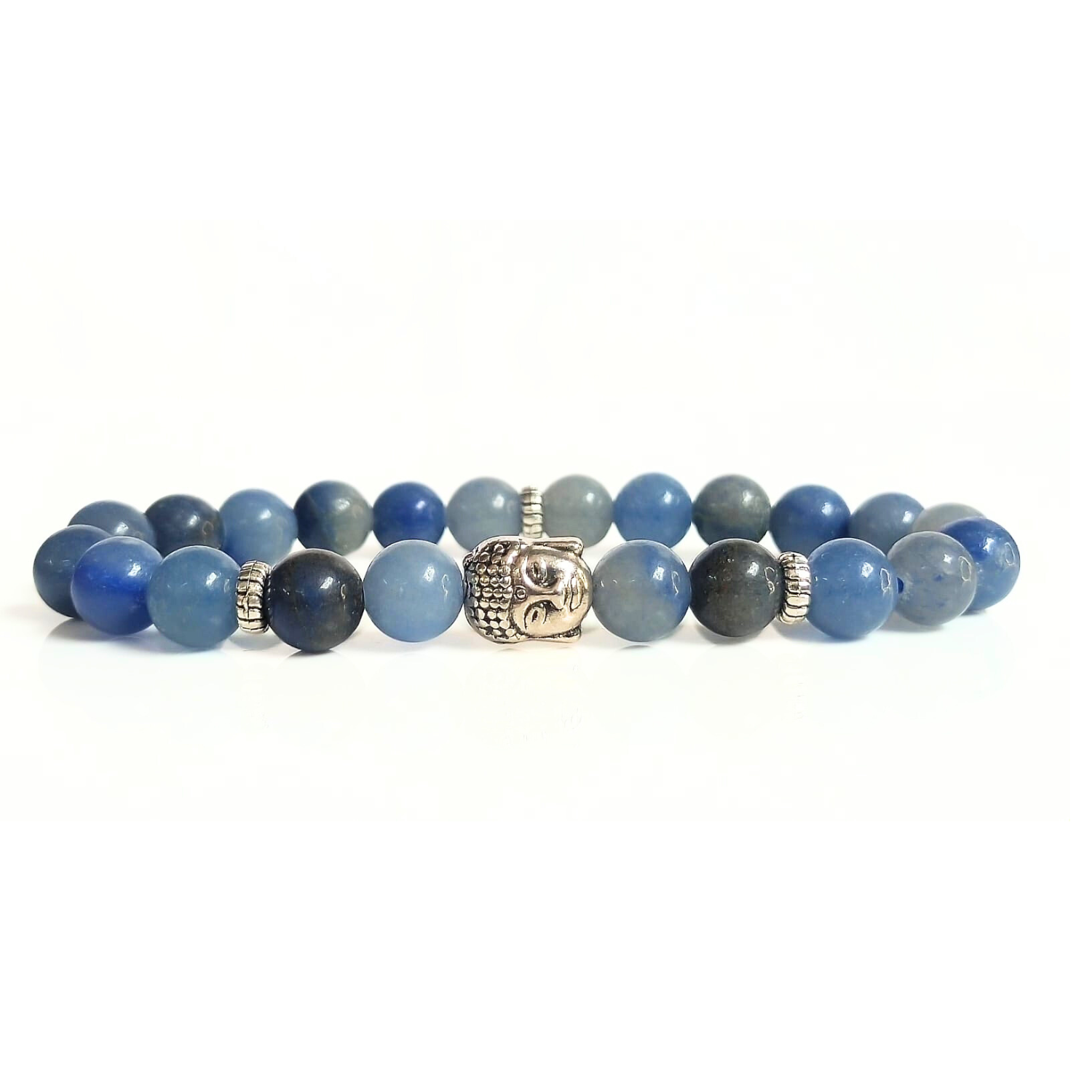 blue aventurien Blue Aventurine With Buddha Head 8MM Bracelet