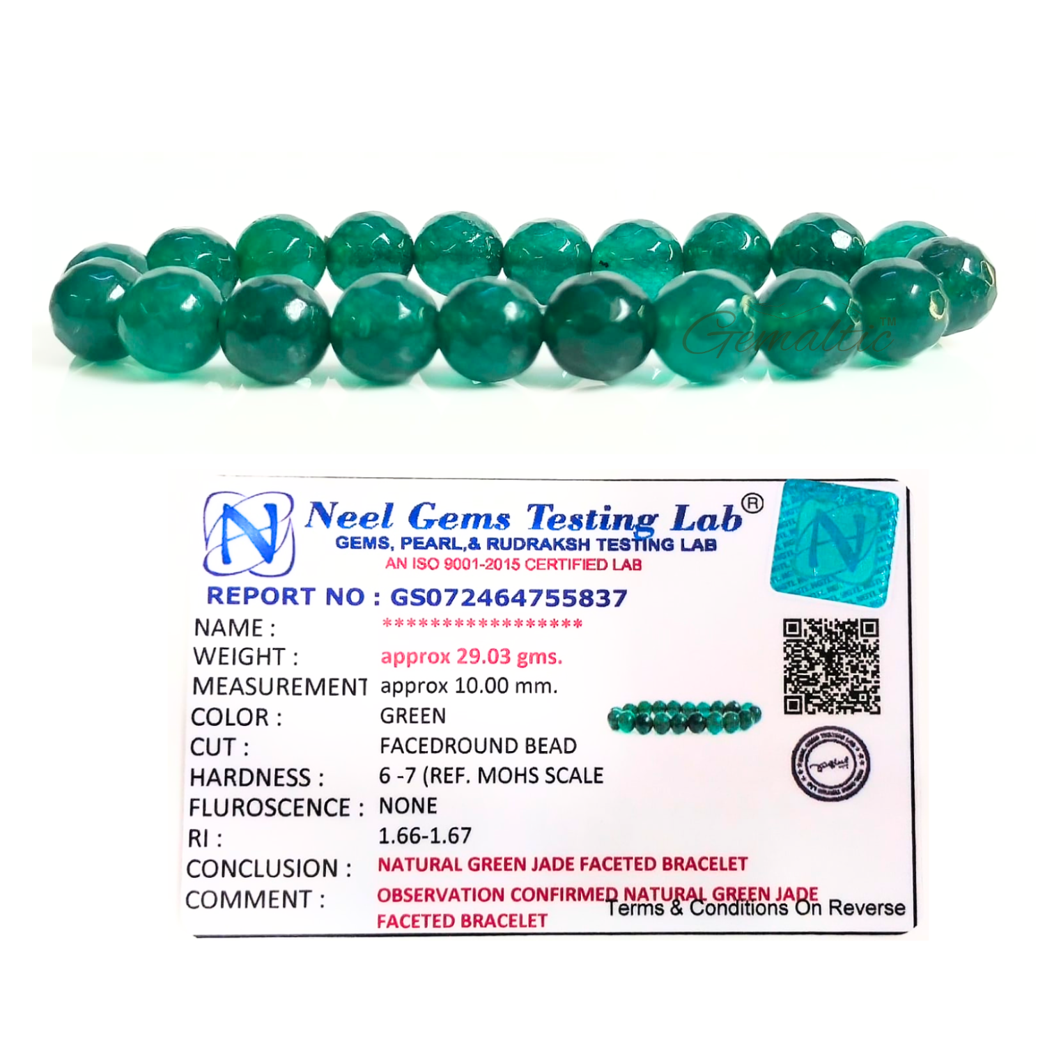 green jade Green Jade Faceted Beads Bracelet