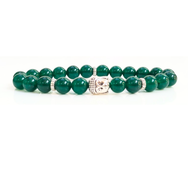 Green Jade With Buddha Head 8MM Bracelet