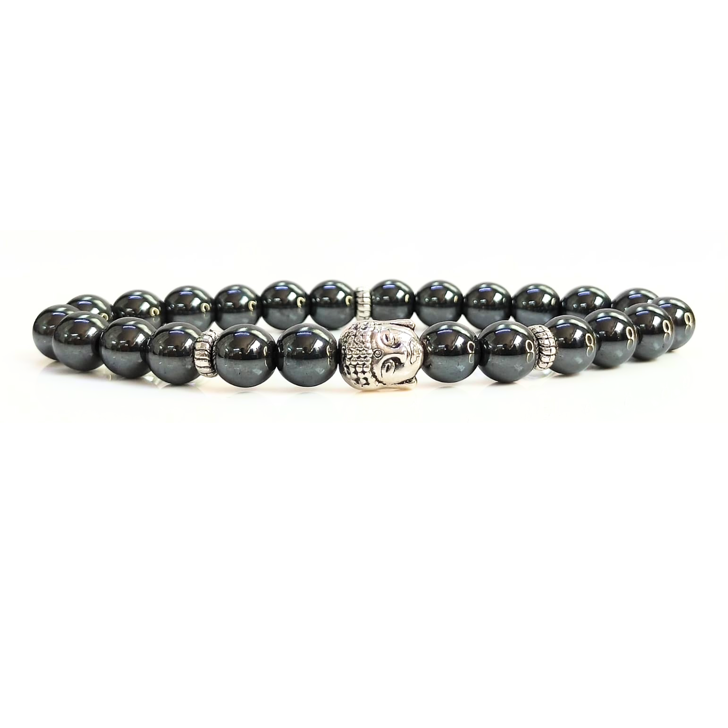 hematite Hematite With Buddha Head 8MM Bracelet