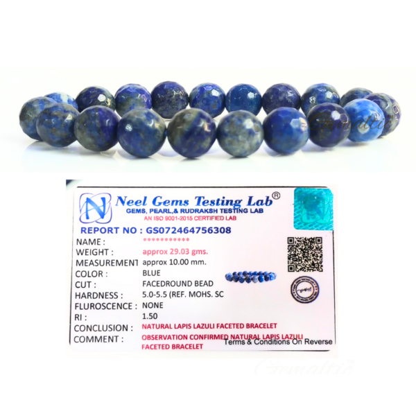 Lapis Lazuli Faceted Beads Bracelet