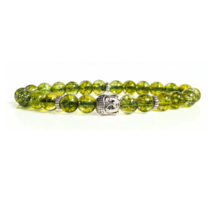 Peridot With Buddha Head 8MM Bracelet