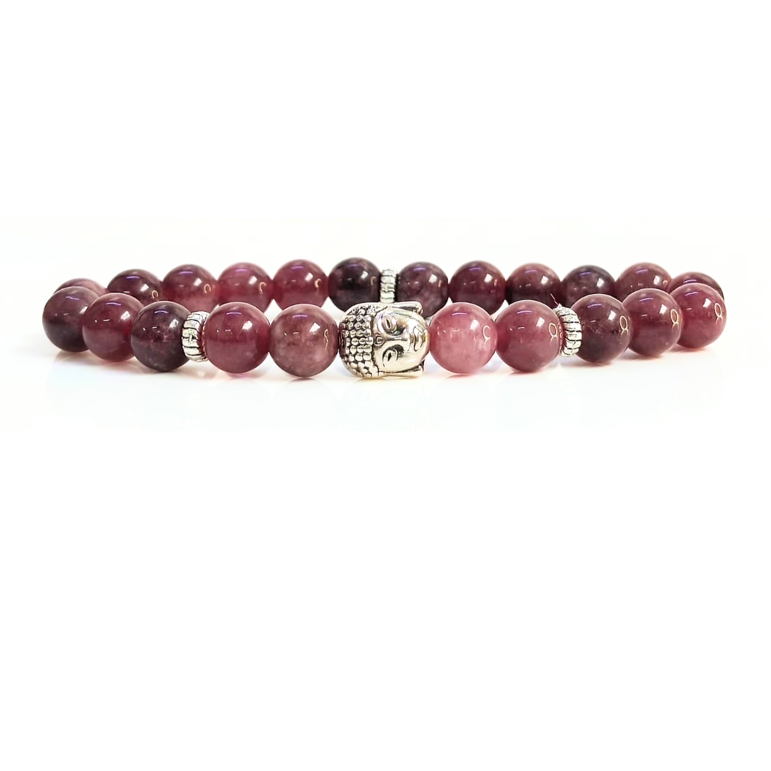 pink termaline Pink Tourmaline With Buddha Head 8MM Bracelet