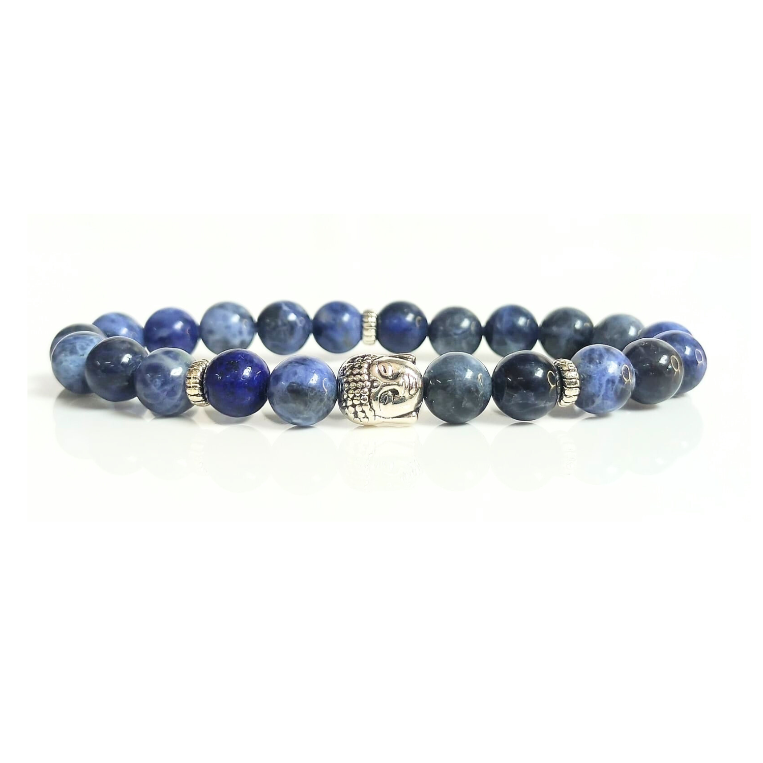 sodalite Sodalite With Buddha Head 8MM Bracelet