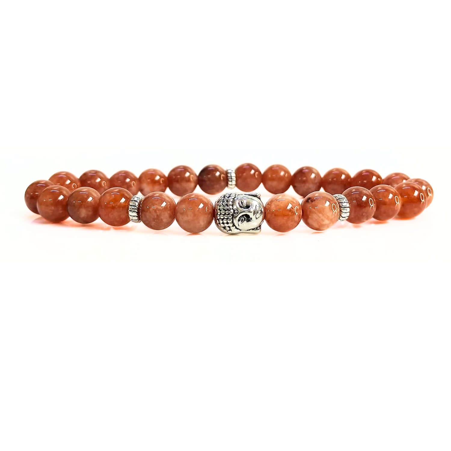 sunstone Sunstone With Buddha Head 8MM Bracelet