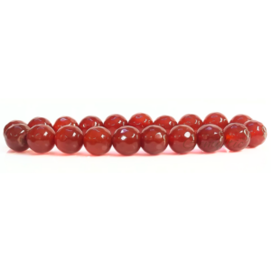 Red Onyx Faceted Beads Bracelet