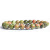 Unakite Faceted Beads Bracelet