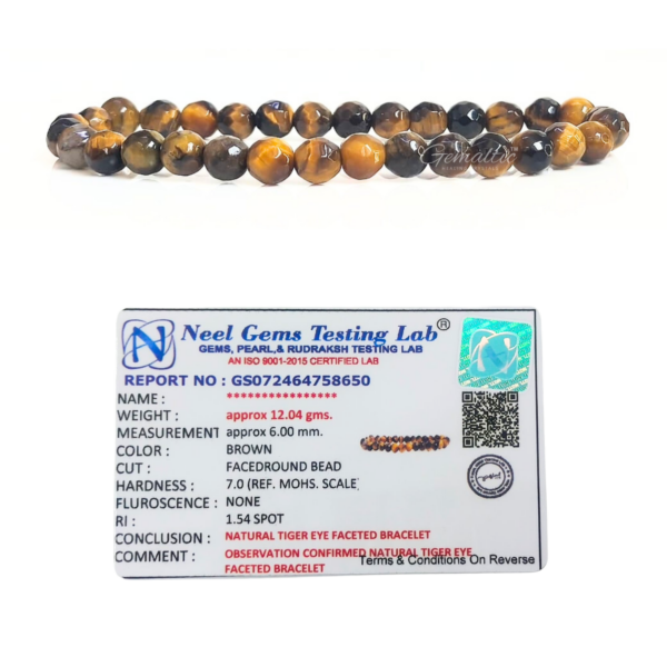 Tiger Eye Faceted Beads Bracelet