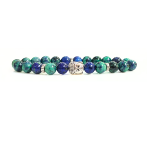 Azurite Bracelet With Buddha Head 8MM