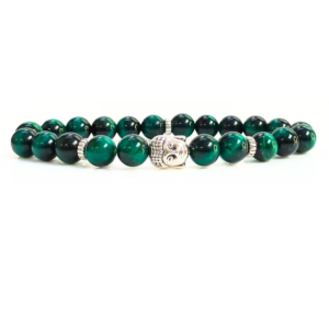 Green Tiger Eye With Buddha Head 8MM Bracelet