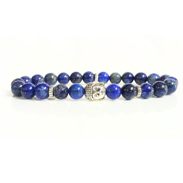 Lapis Lazuli With Buddha Head 8MM Bracelet