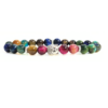 Rainbow Tiger Eye With Buddha Head 8MM Bracelet