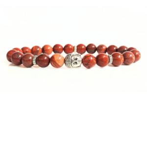 Red Jasper With Buddha Head 8MM Bracelet