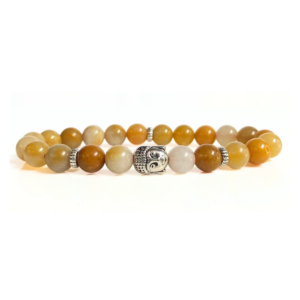 Yellow Aventurine With Buddha Head 8MM Bracelet