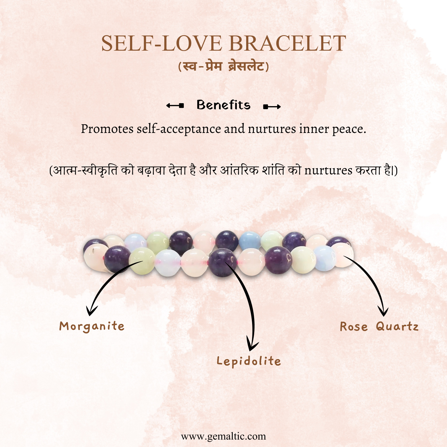 Self-Love Gemstone Bracelet